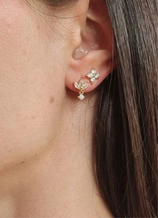 Pendientes plata de ley con circonitas