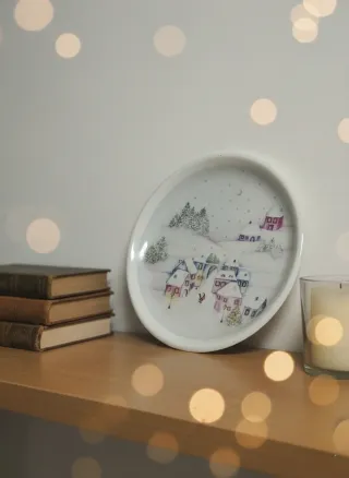 Piatto Natale Porcellana Prestigiosa