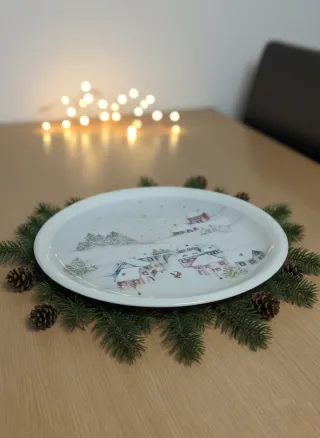 Piatto Natale Porcellana Prestigiosa