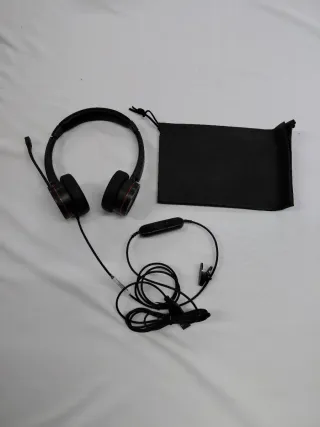 Auriculares con microfone e saco