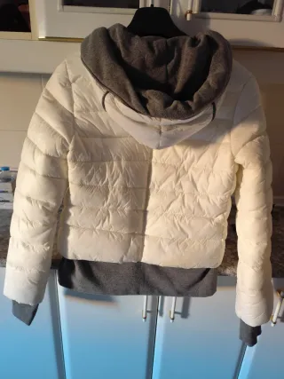 Cazadora corta MIS WAN blanca y gris