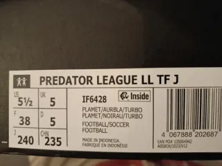 Botas futbol talla 38 Adidas Predator