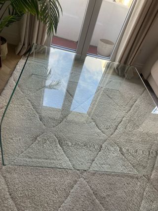 Mesa de centro de cristal
