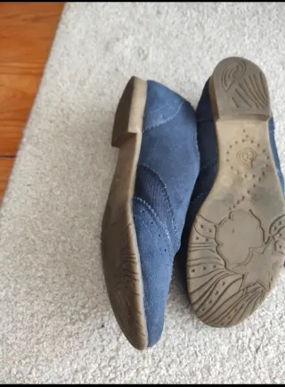 Sapatos de camurça azuis senhora