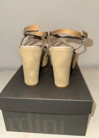 Sandali Nero Giardini Beige/Bianco Tg. 39