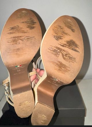 Sandali Nero Giardini Beige/Bianco Tg. 39