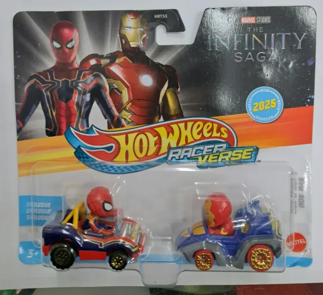Hot Wheels Marvel Racer Verse Spider-Man Iron Man