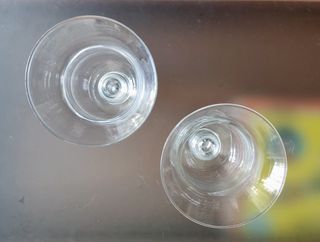 Par de porta velas em vidro Marinha Grande