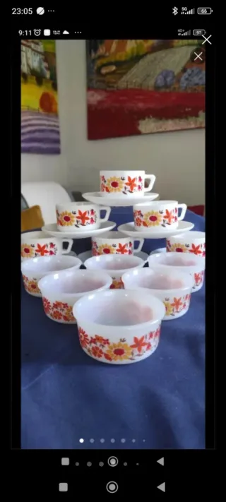 Arcopal "Sunflower",Tazas y Platos