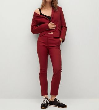 Traje sastre rojo Mango