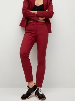 Traje sastre rojo Mango