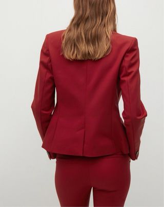 Traje sastre rojo Mango