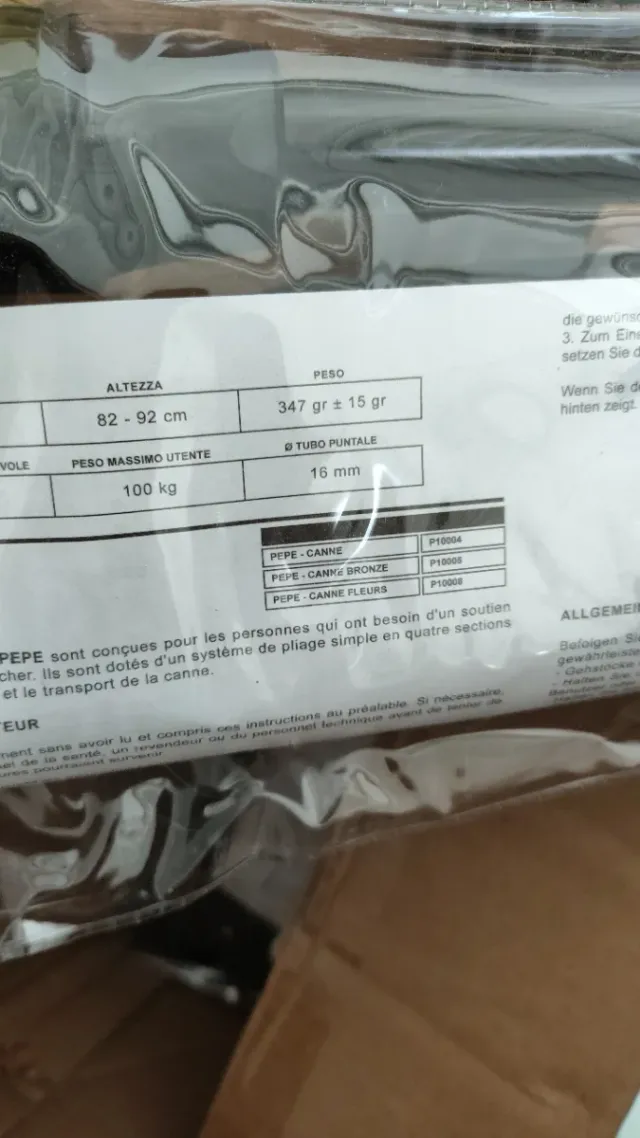 Bastón Plegable Negro para Mayores