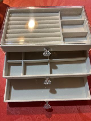 Joyero Metacrilato 3 Cajones Gris