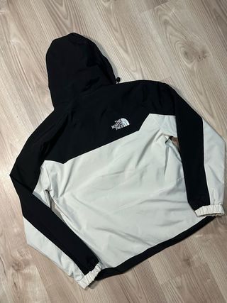 Cortavientos The North Face Negro y Crema