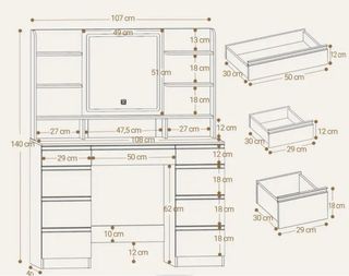 Tocador moderno con espejo LED