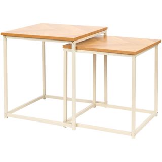 Mesitas auxiliares madera y metal