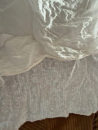 Blusa talla M made in italy mujer seda blanca