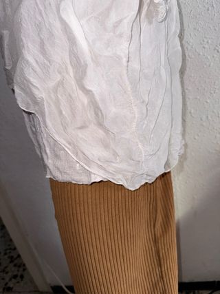 Blusa talla M made in italy mujer seda blanca