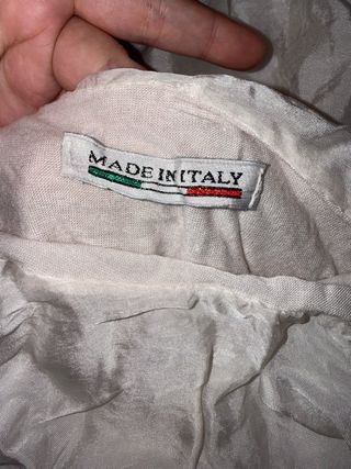 Blusa talla M made in italy mujer seda blanca