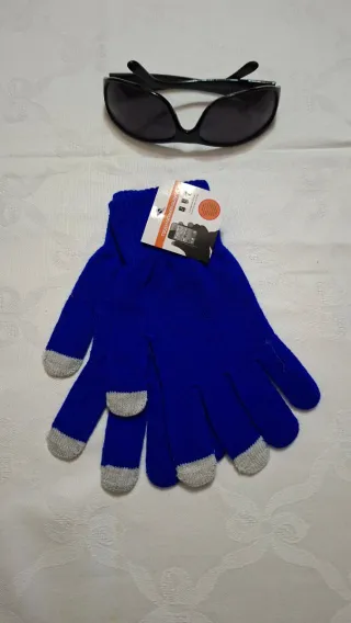 Guanti invernali blu Touch Screen nuovi