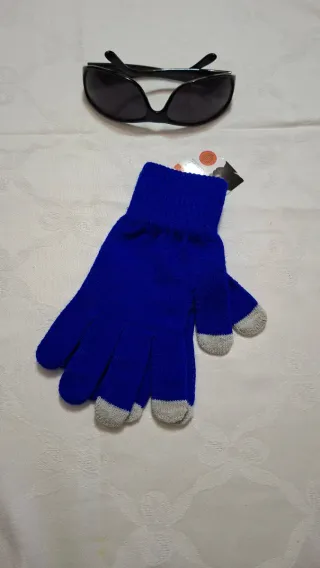Guanti invernali blu Touch Screen nuovi