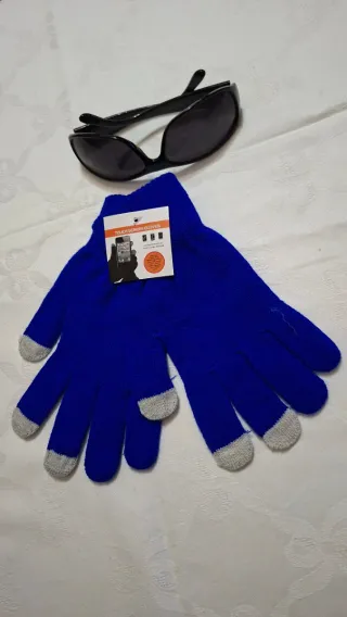 Guanti invernali blu Touch Screen nuovi