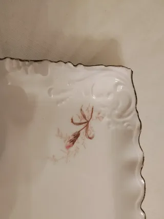 Bandeja porcelana vintage flores