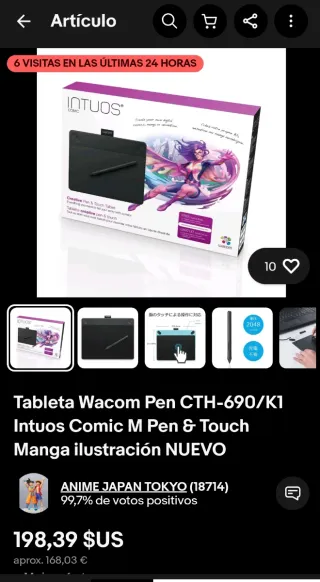 Tableta Gráfica Wacom Intuos Comic