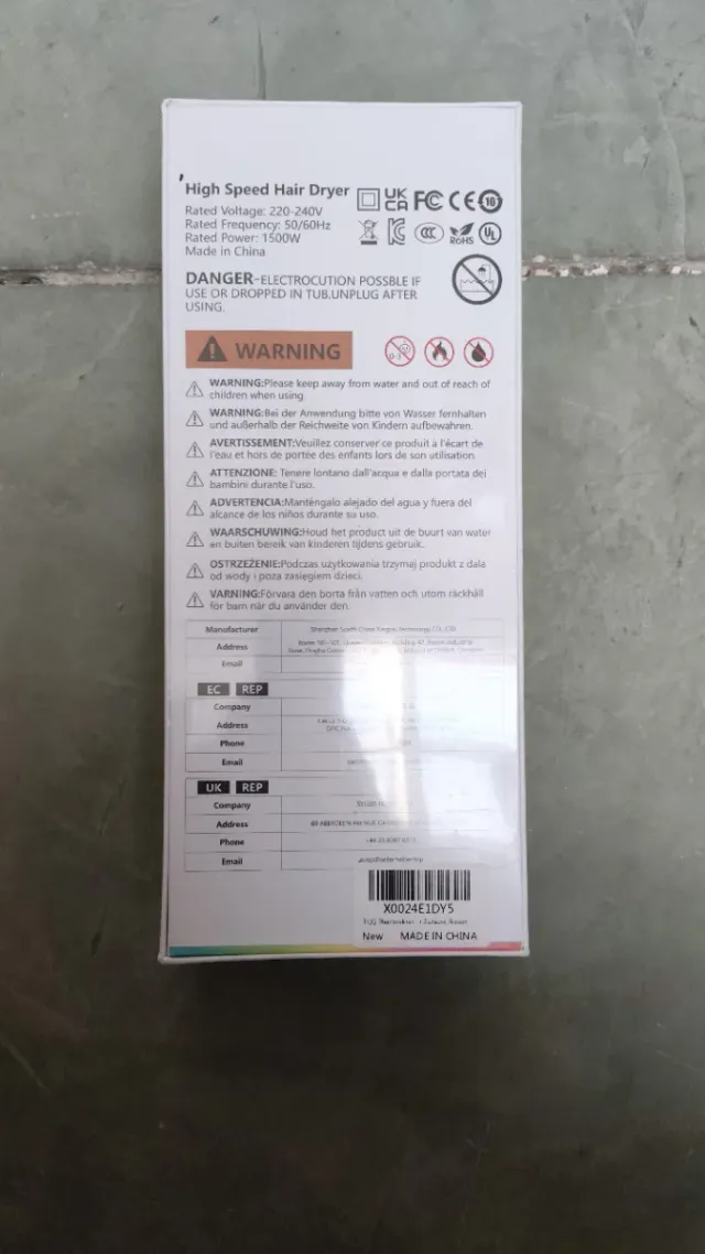 Secador de Pelo TQQ Blanco y Dorado