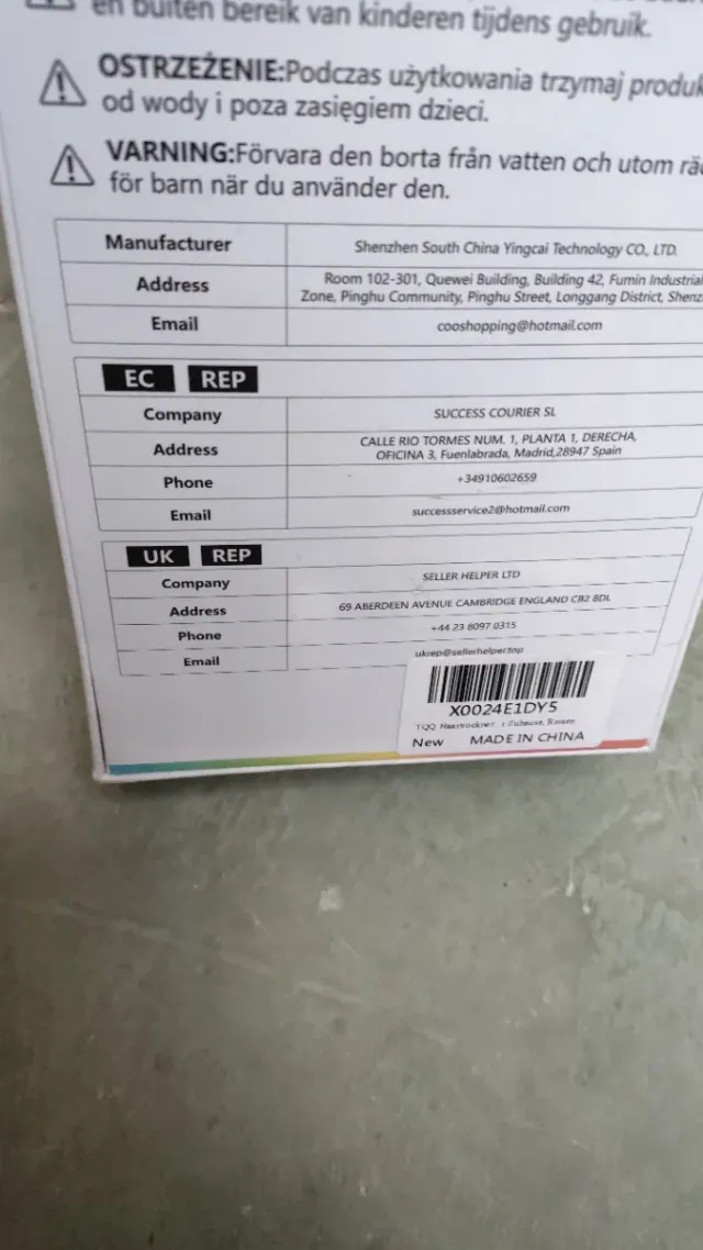 Secador de Pelo TQQ Blanco y Dorado