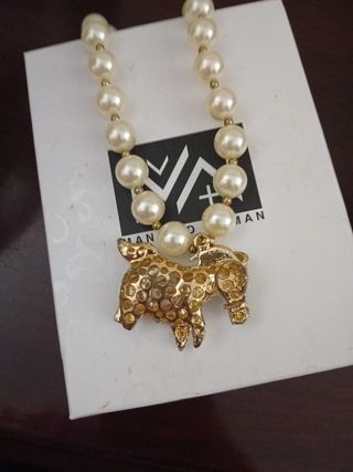 Collana perle con ciondolo cavallo