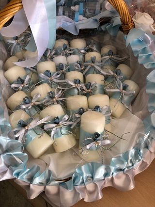 Velas decoradas para lembranças