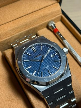 Seiko Mod Royal Oak 41mm Esfera Azul