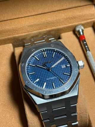 Seiko Mod Royal Oak 41mm Esfera Azul