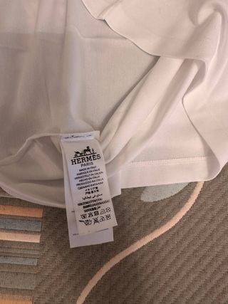 Polo Hermes Blanco con Cremallera