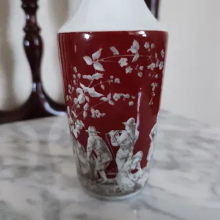 Jarrón Janbo Vintage Rojo y Blanco