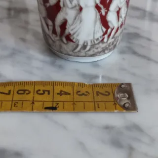 Jarrón Janbo Vintage Rojo y Blanco