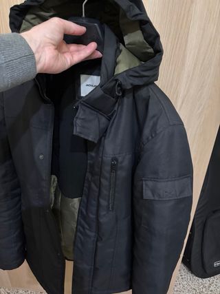 Chaquetón Jack & Jones Negro/Verde Oliva