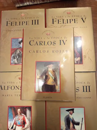 Lote de 5 vols de la colección Los reyes de España