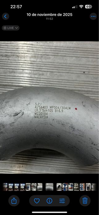 Accesorios tuberia acero inoxidable