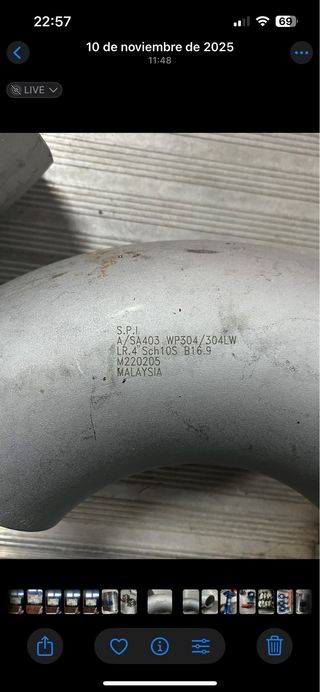 Accesorios tuberia acero inoxidable