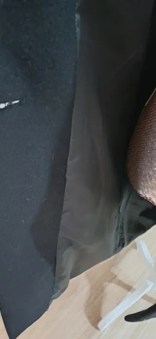 Abrigo ZARA Negro Entallado