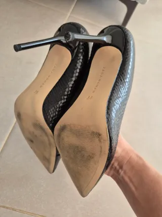 Zapatos de tacón Zara negros talla 38