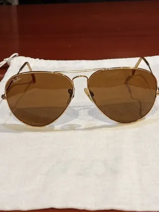 Gafas Ray-Ban Aviator B&L USA Doradas Marrones