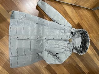 Piumino lungo grigio Combipel