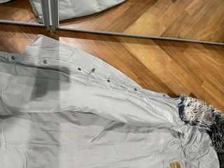 Piumino lungo grigio Combipel