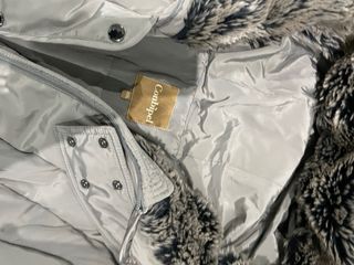 Piumino lungo grigio Combipel