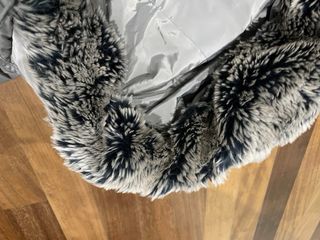 Piumino lungo grigio Combipel