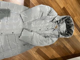 Piumino lungo grigio Combipel